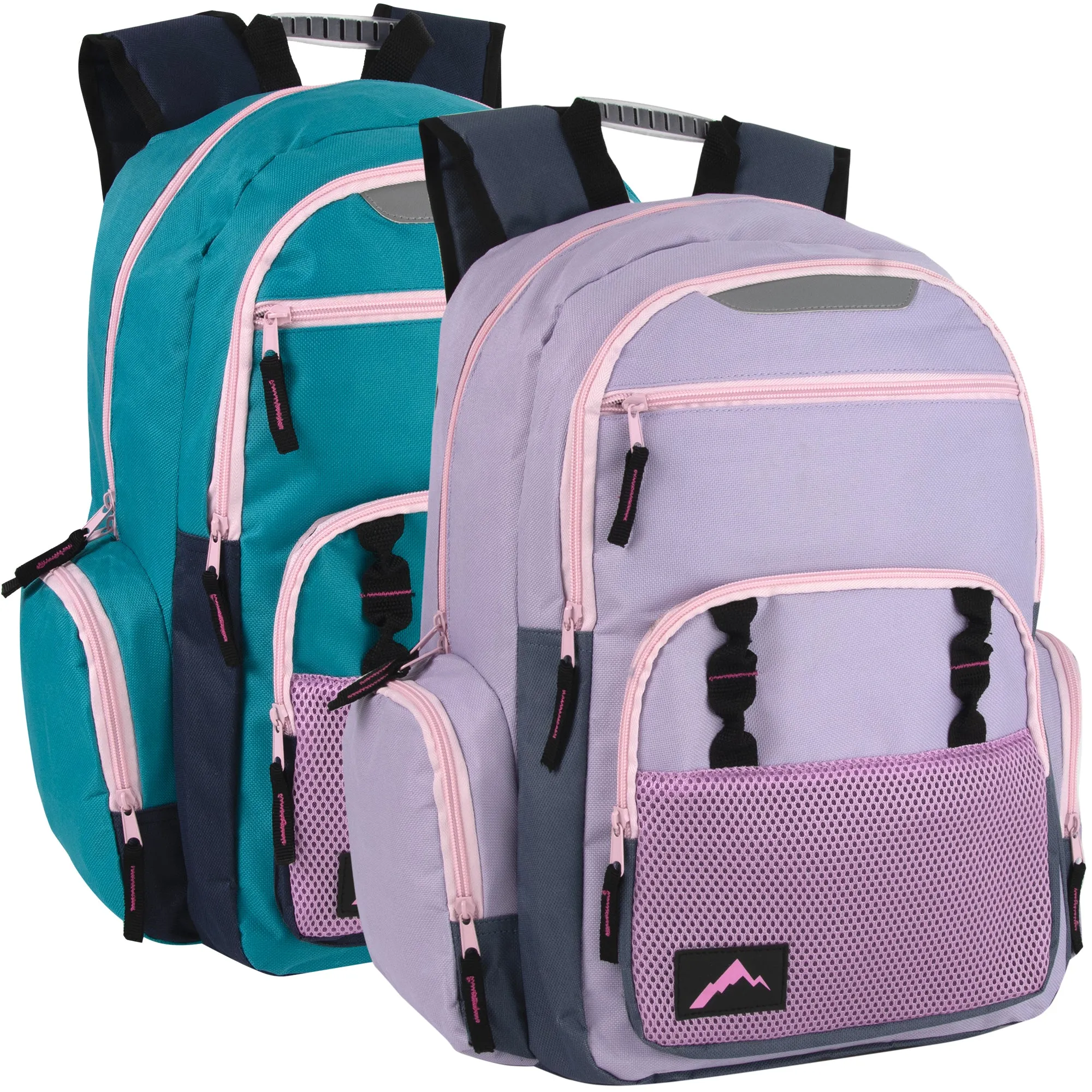 18 Inch Reflective Multi-Pocket Backpack with Laptop Section - 2 Colors