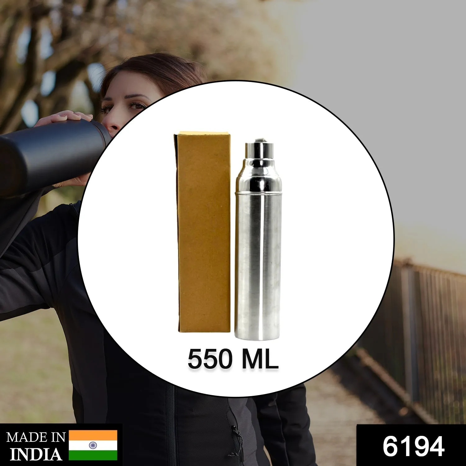 6194 Stainless steel Water bottle, 500ml,