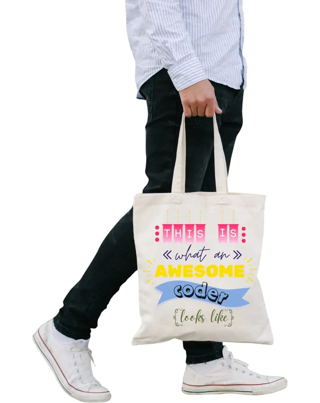 Awesome Coder -  Canvas Reusable Bags