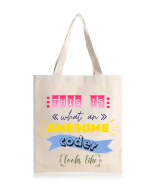 Awesome Coder -  Canvas Reusable Bags