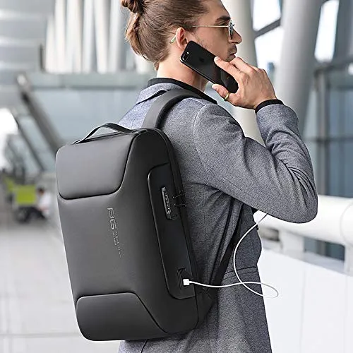 Bange Medium Size Multi Functional Water Proof Anti Theft 15.6 Inch Laptop Backpack (Black)