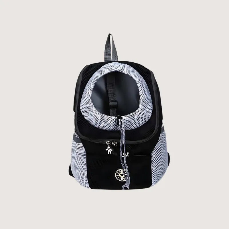 Breathable Mesh Pet Backpack with Lead Attachment