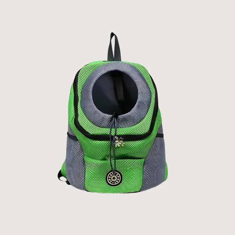 Breathable Mesh Pet Backpack with Lead Attachment