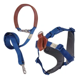 BUNDLE DEAL: Sputnik Comfort Dog Harness   Multifunctional Leash Set (Blue)