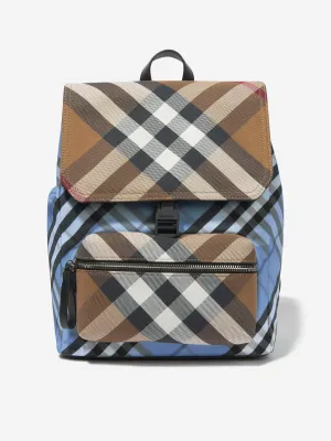 Burberry Kids Dewey Mixed Check Backpack (H:32cm)