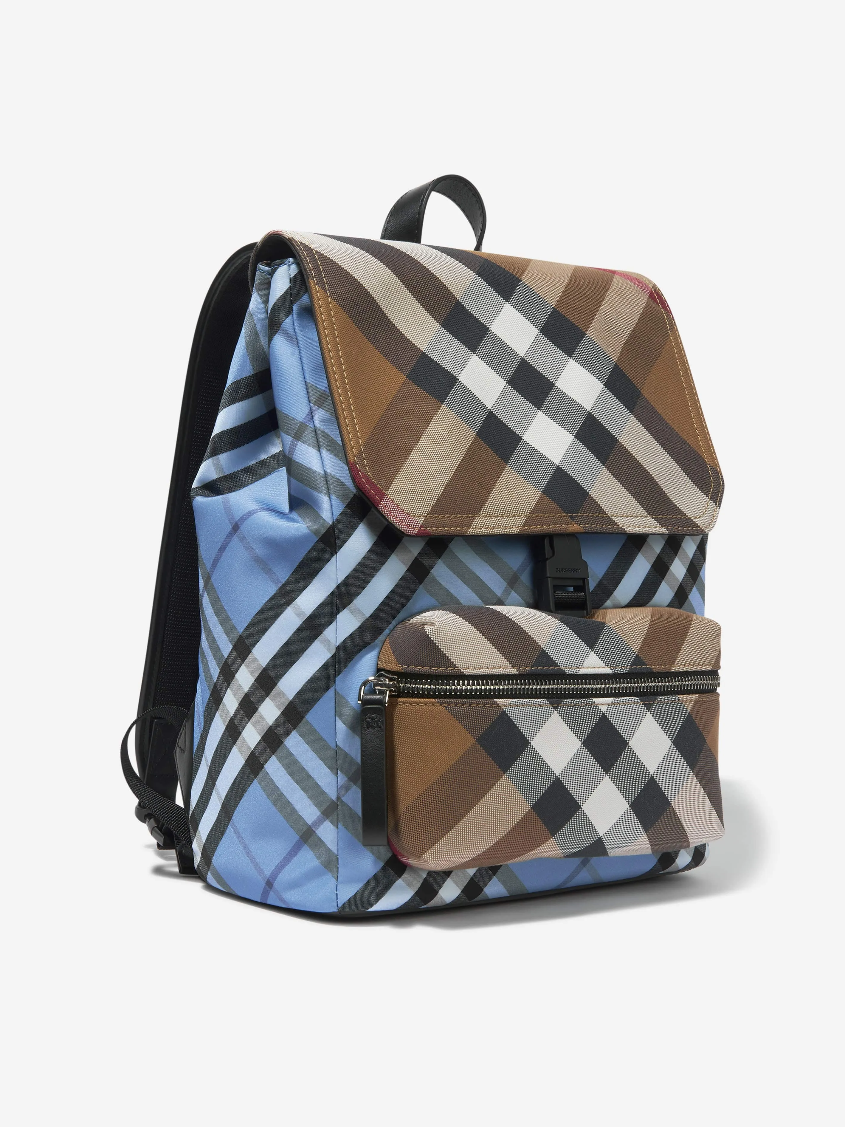 Burberry Kids Dewey Mixed Check Backpack (H:32cm)