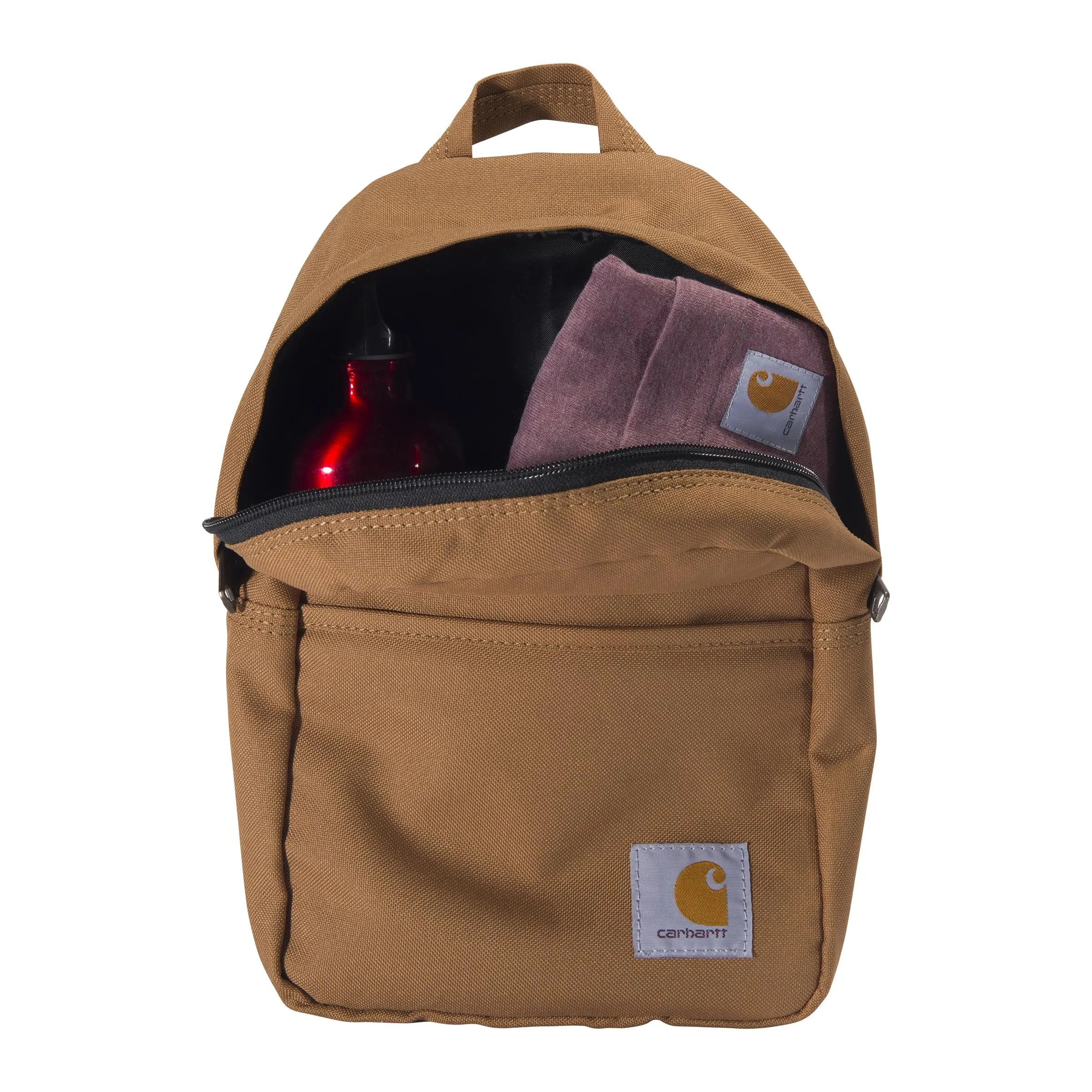 Carhartt B0000538 Classic Mini, Durable, Water-Resistant Adjustable Shoulder Straps, Everyday Backpack Brown, One Size