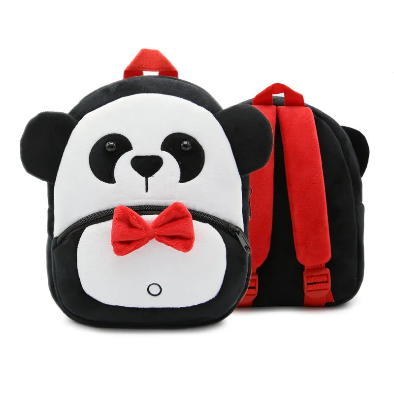 Children School Backpack Cartoon Rainbow  Design Soft Plush Material For Toddler Baby Girls Kindergarten Kids School Bags