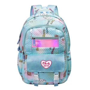 clouds love 15.6 Inch College Cute Bookbag Anti Theft Women Casual backpack for Teen School Girls laptop bag (Sky Blue)