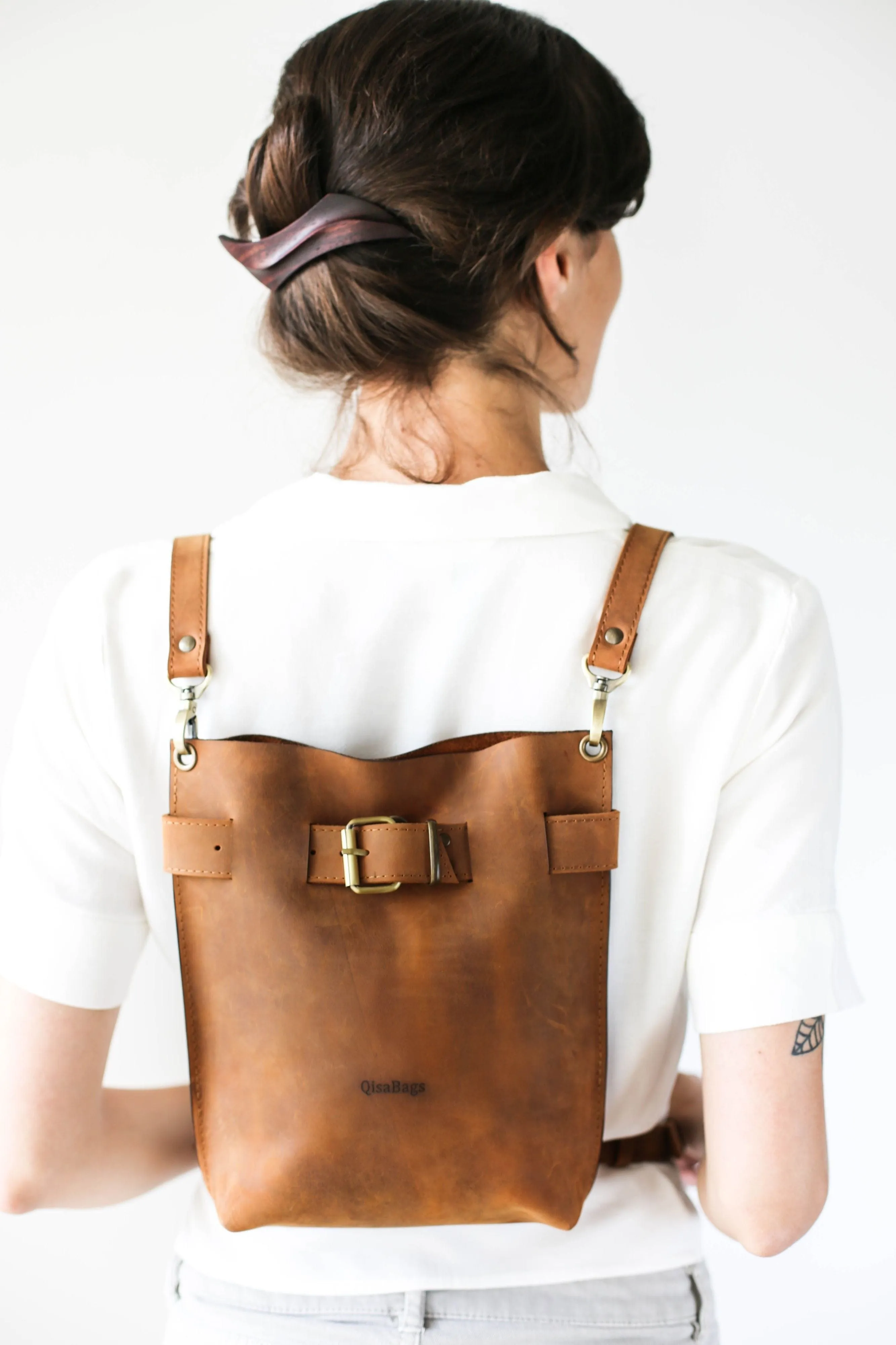 Coffee Brown Leather Bag