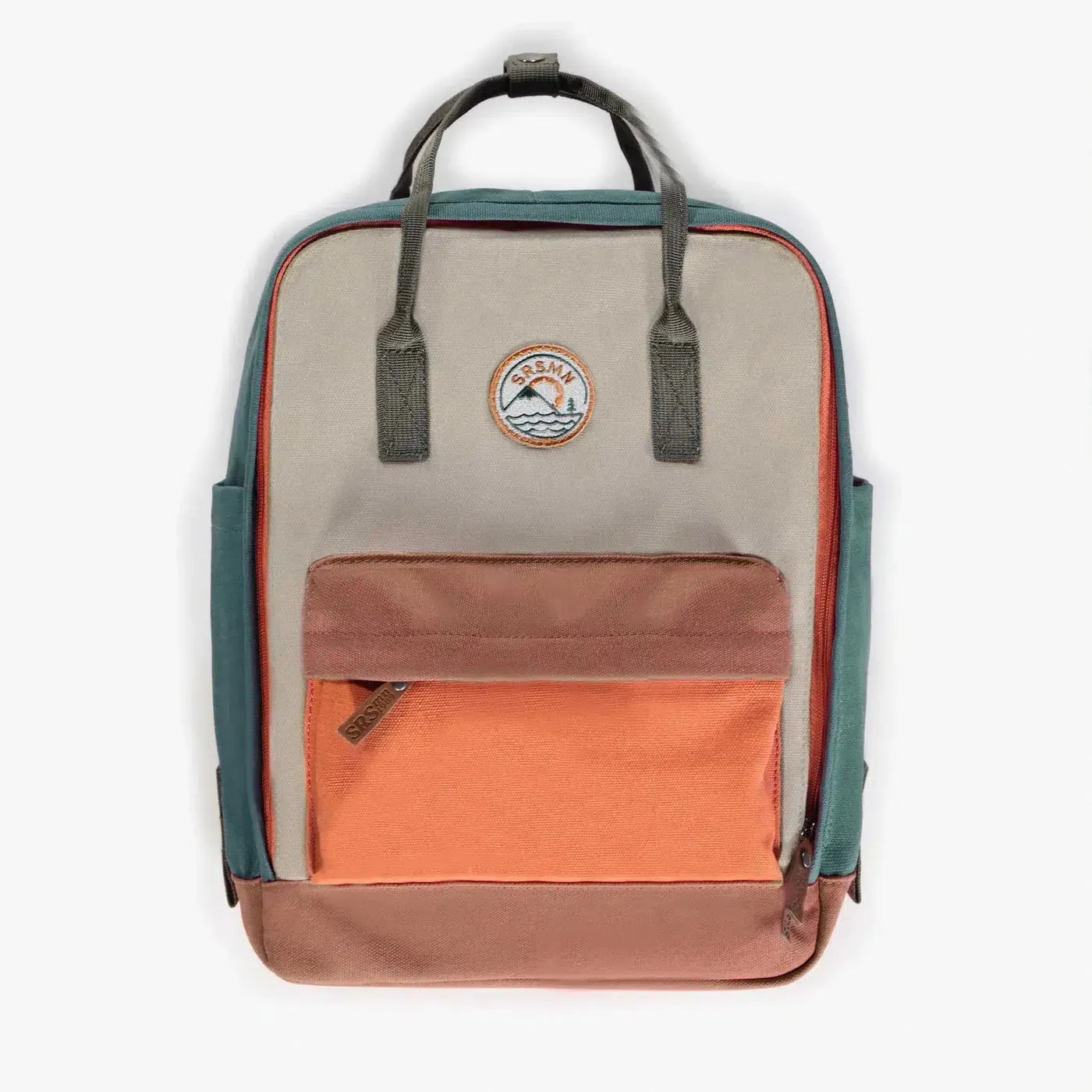 Colour Block School Backpack