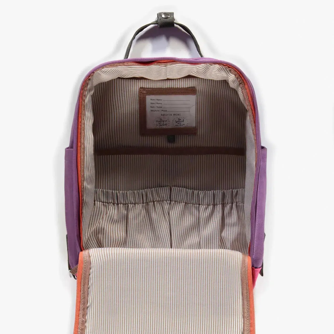 Colour Block School Backpack