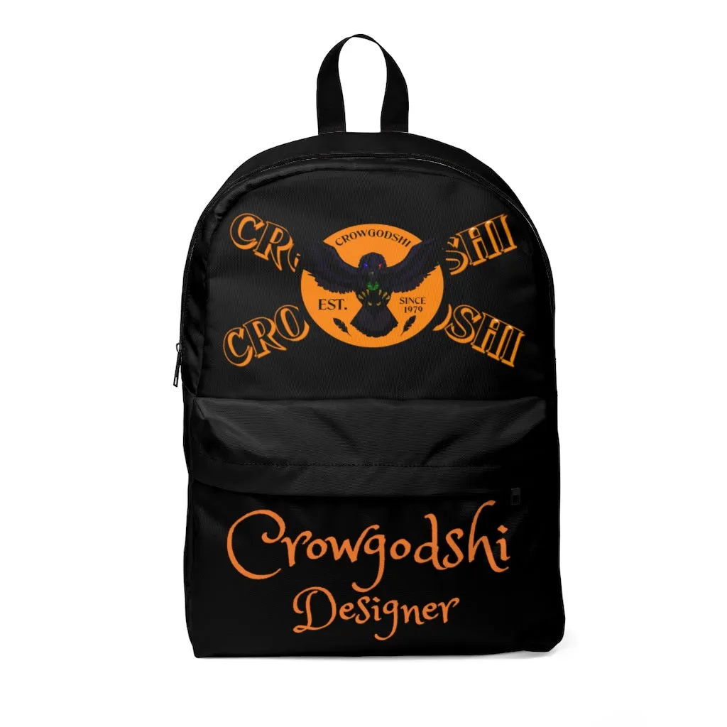 Crowgodshi Designer-X Backpack, ORANGE LOGO