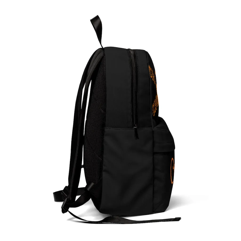 Crowgodshi Designer-X Backpack, ORANGE LOGO