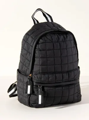 Ezra Quilted Backpack - Black