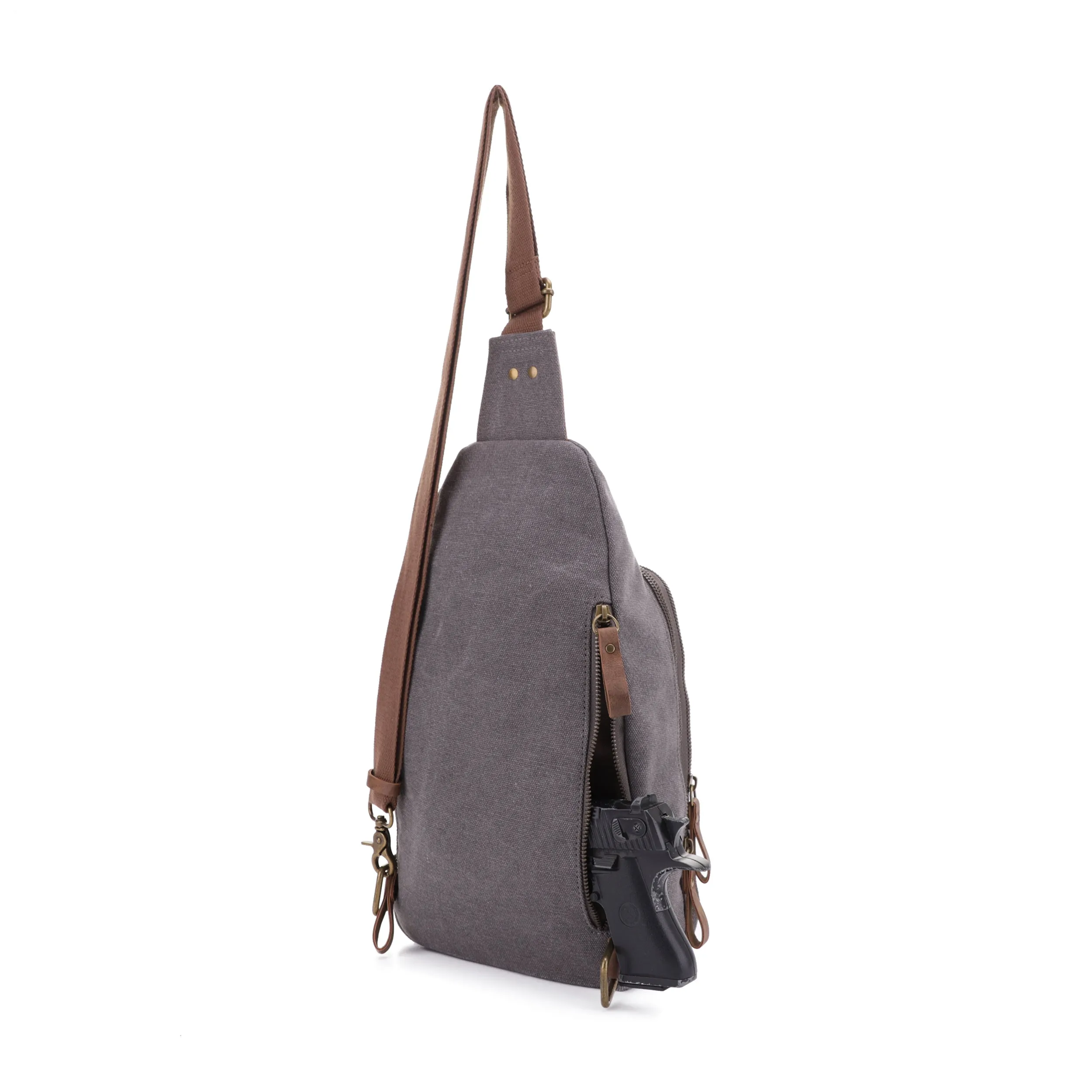 Glacier Unisex Canvas Sling Shoulder Concealed Backpack