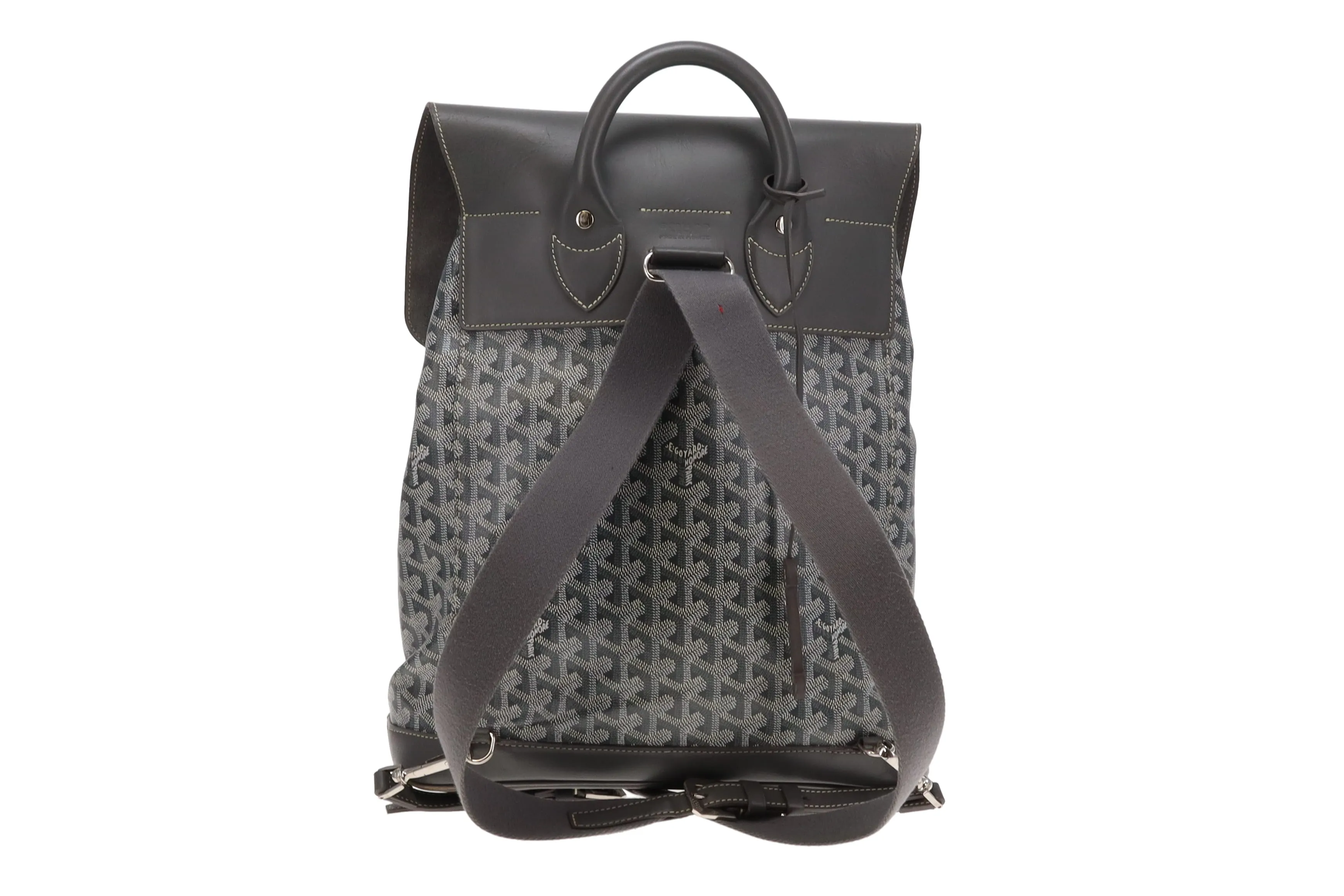 Goyard Grey Goyardine Canvas and Clamecy Leather Alpin MM Bacpack