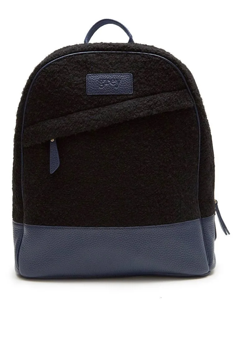 Grey By Ortenhill Grayson Blue Leather Felt Backpack (Unisex)