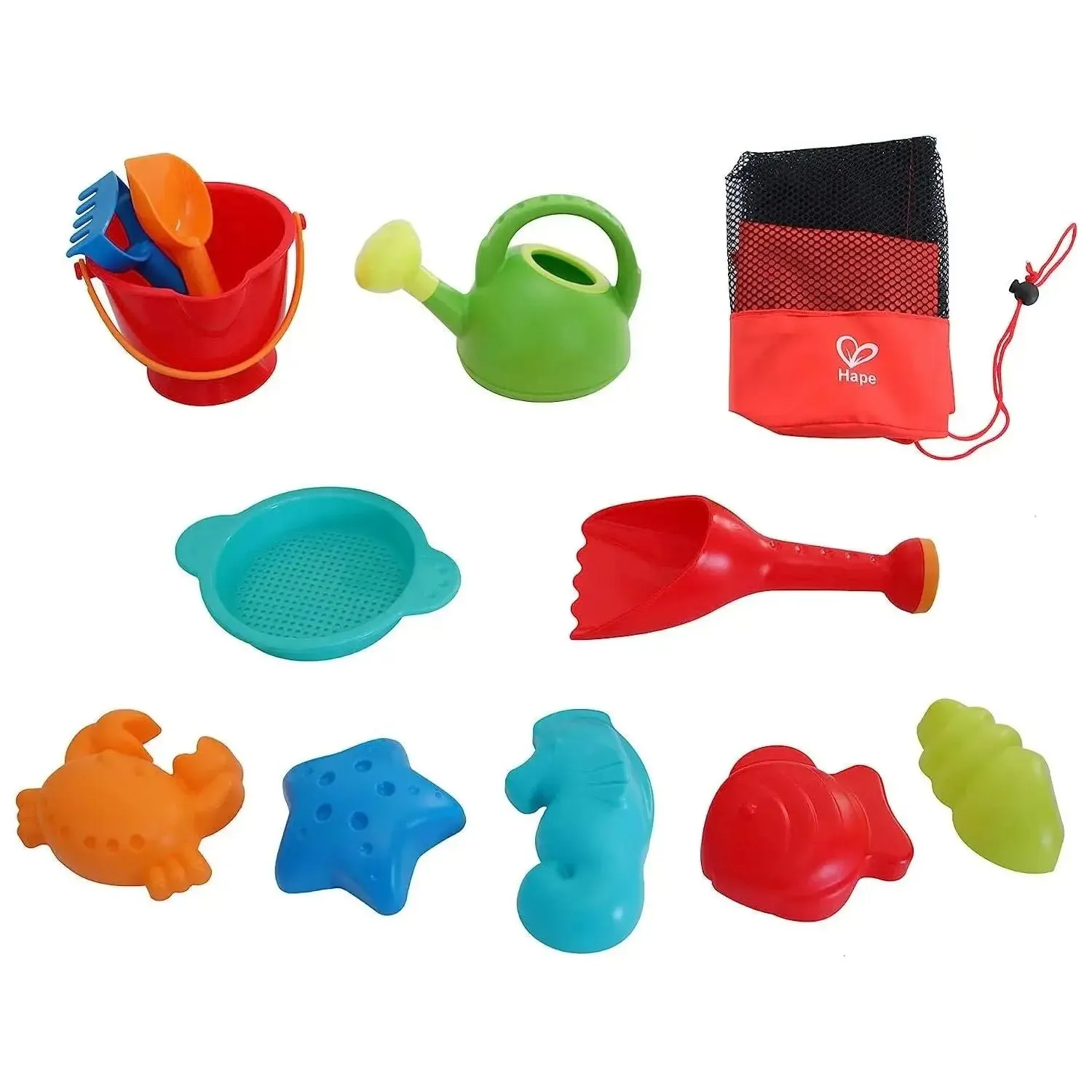 Hape Beach Toy Essential Set, Mesh Bag Included