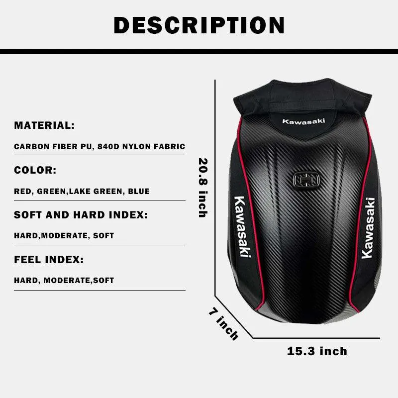 Hard Shell Backpack Carbon Fiber Motorbike Helmet Bag -  XYZCTEM®