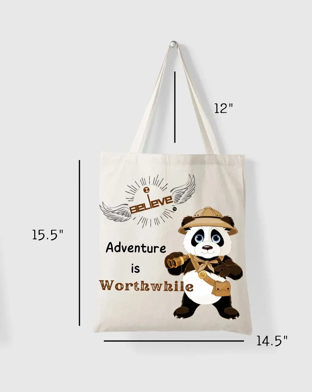 I Believe in Adventure  Daily Thaila -  Canvas Reusable Bags