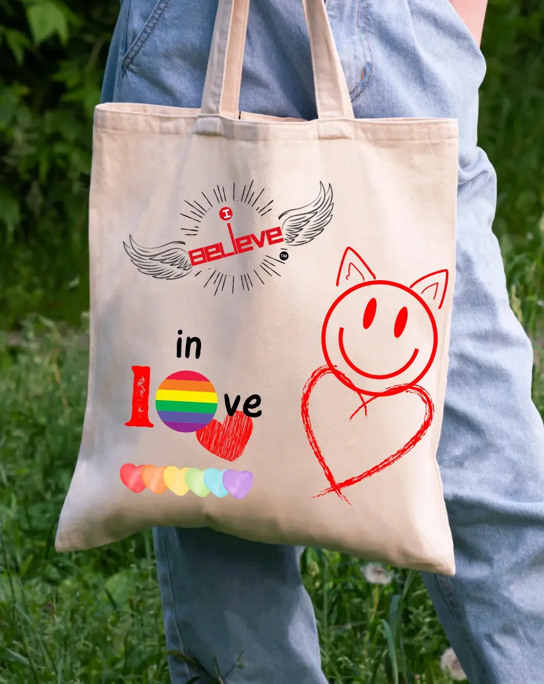 I Believe in Being in Love Daily Thaila -  Canvas Reusable Bags