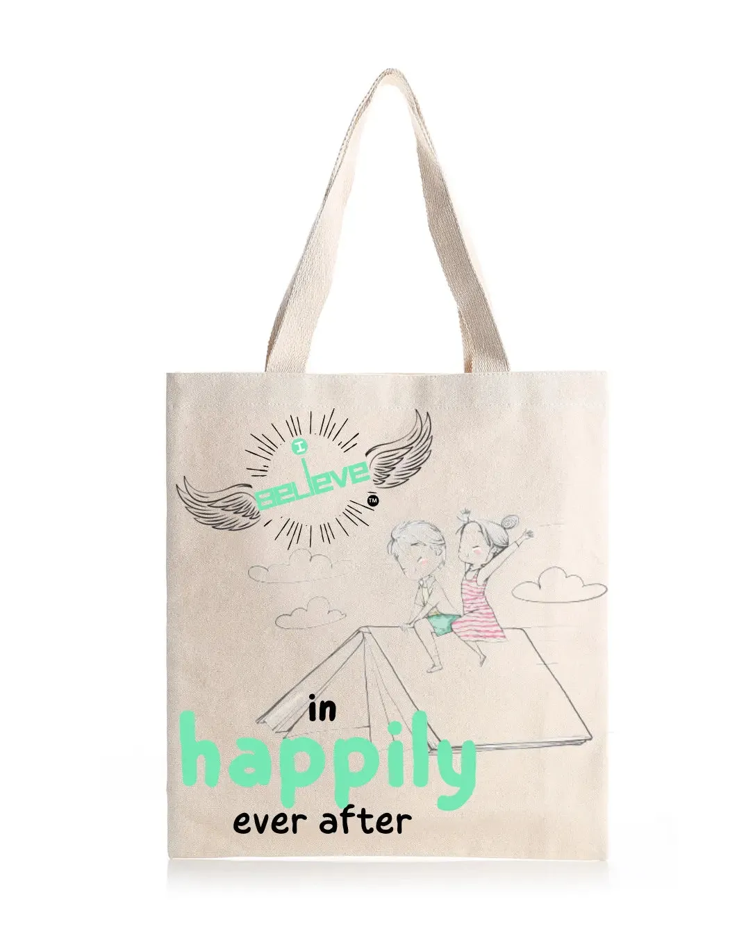 I Believe in Ever Afters Daily Thaila -  Canvas Reusable Bags