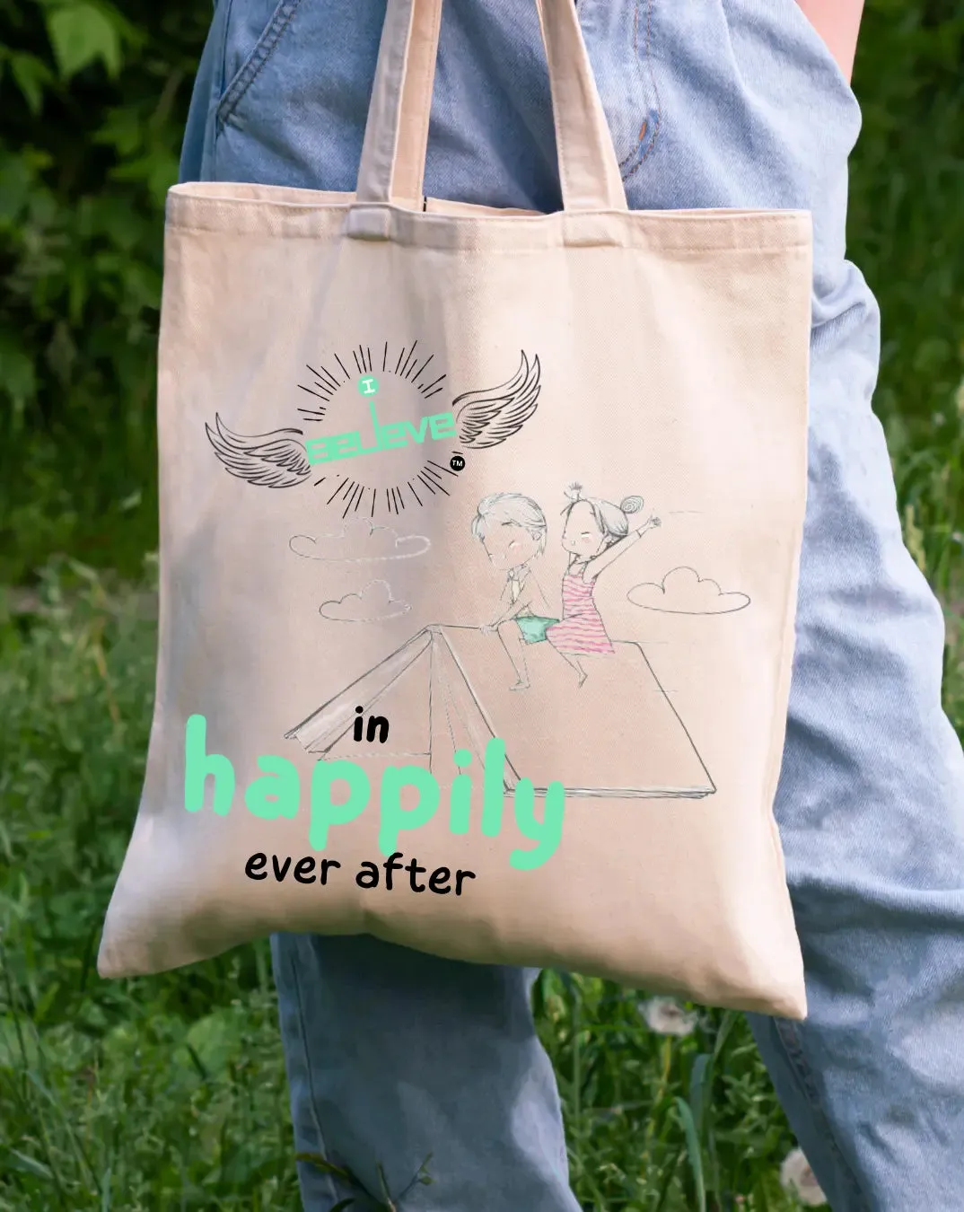 I Believe in Ever Afters Daily Thaila -  Canvas Reusable Bags