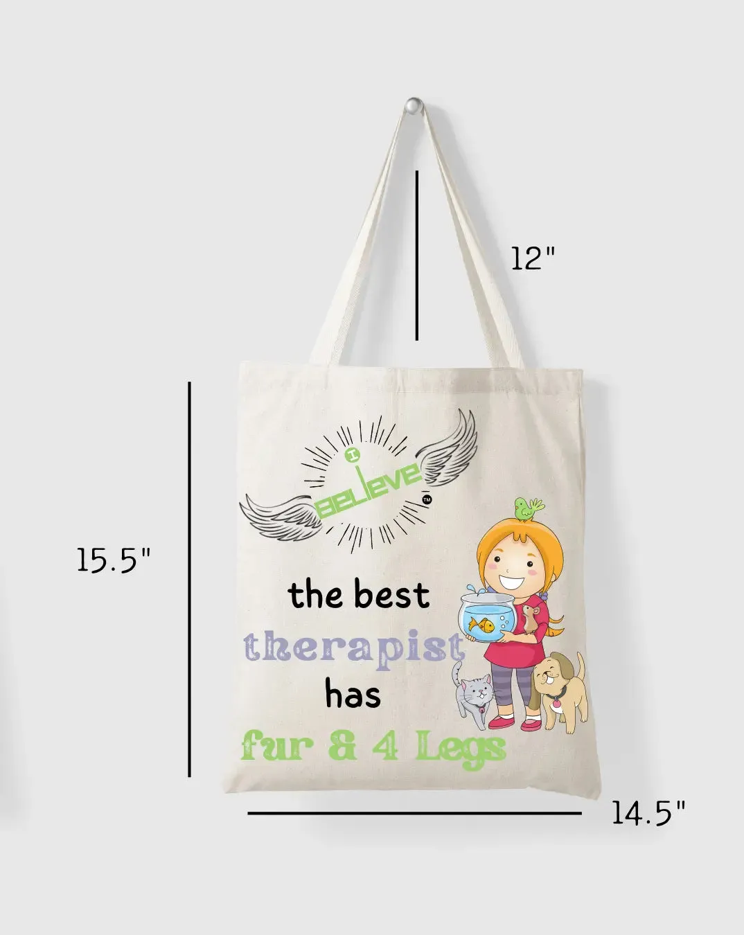 I Believe in Furry Daily Thaila -  Canvas Reusable Bags