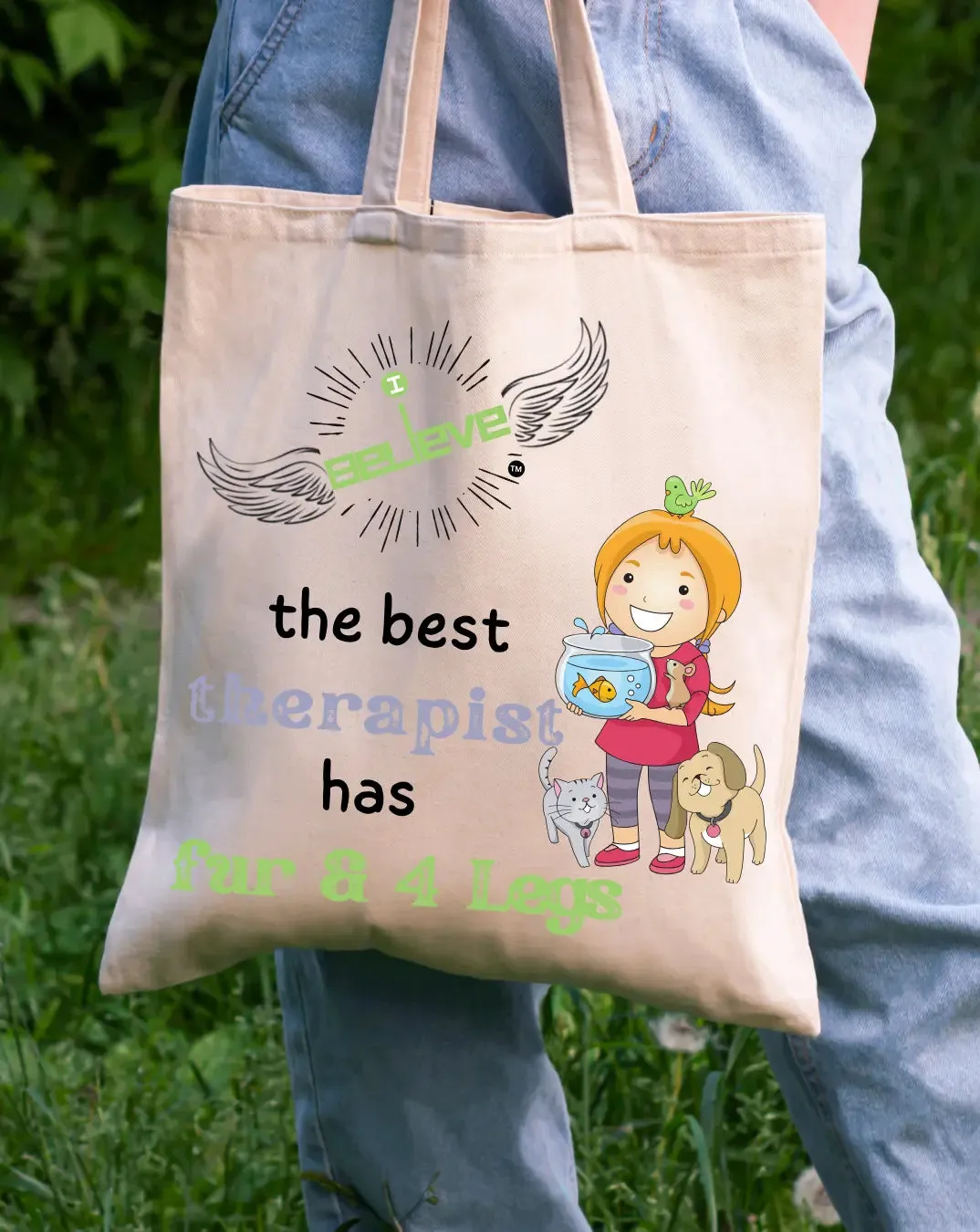 I Believe in Furry Daily Thaila -  Canvas Reusable Bags