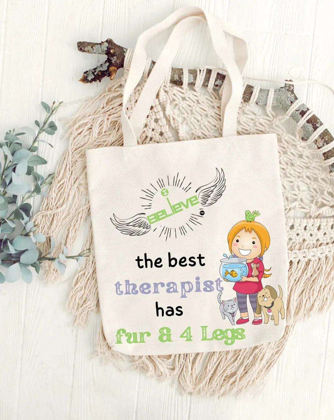 I Believe in Furry Daily Thaila -  Canvas Reusable Bags