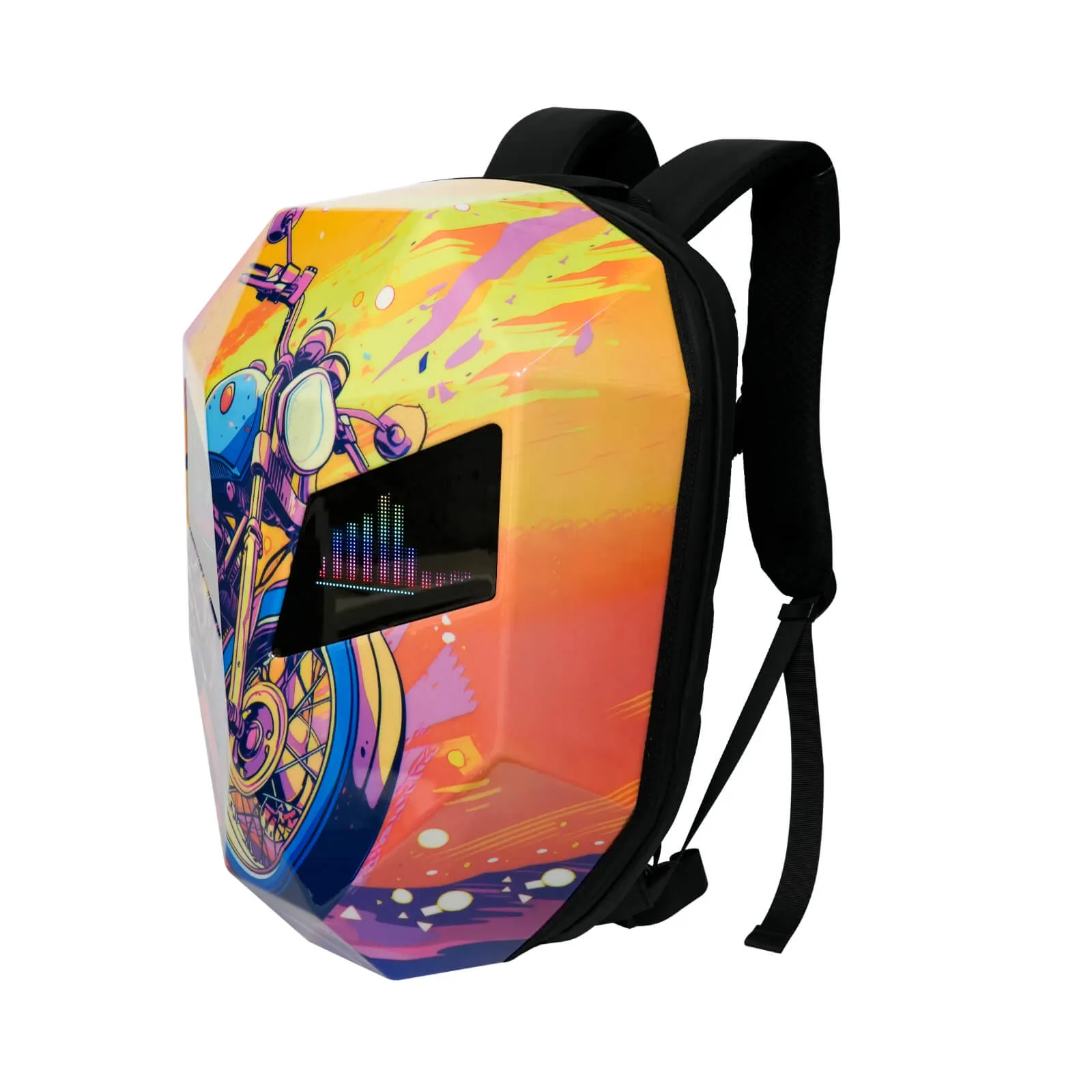 Knight LED Motorcycle Backpack - Flame Design