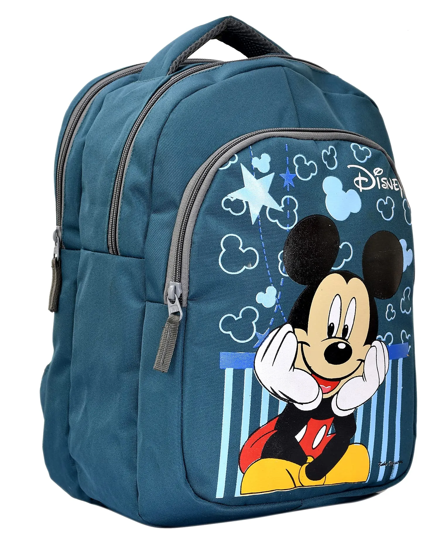 Kuber Industries Disney Mickey Mouse Printed Lightweight School Bookbag For Kids (Green)-HS_38_KUBMART21106, Pack of 1