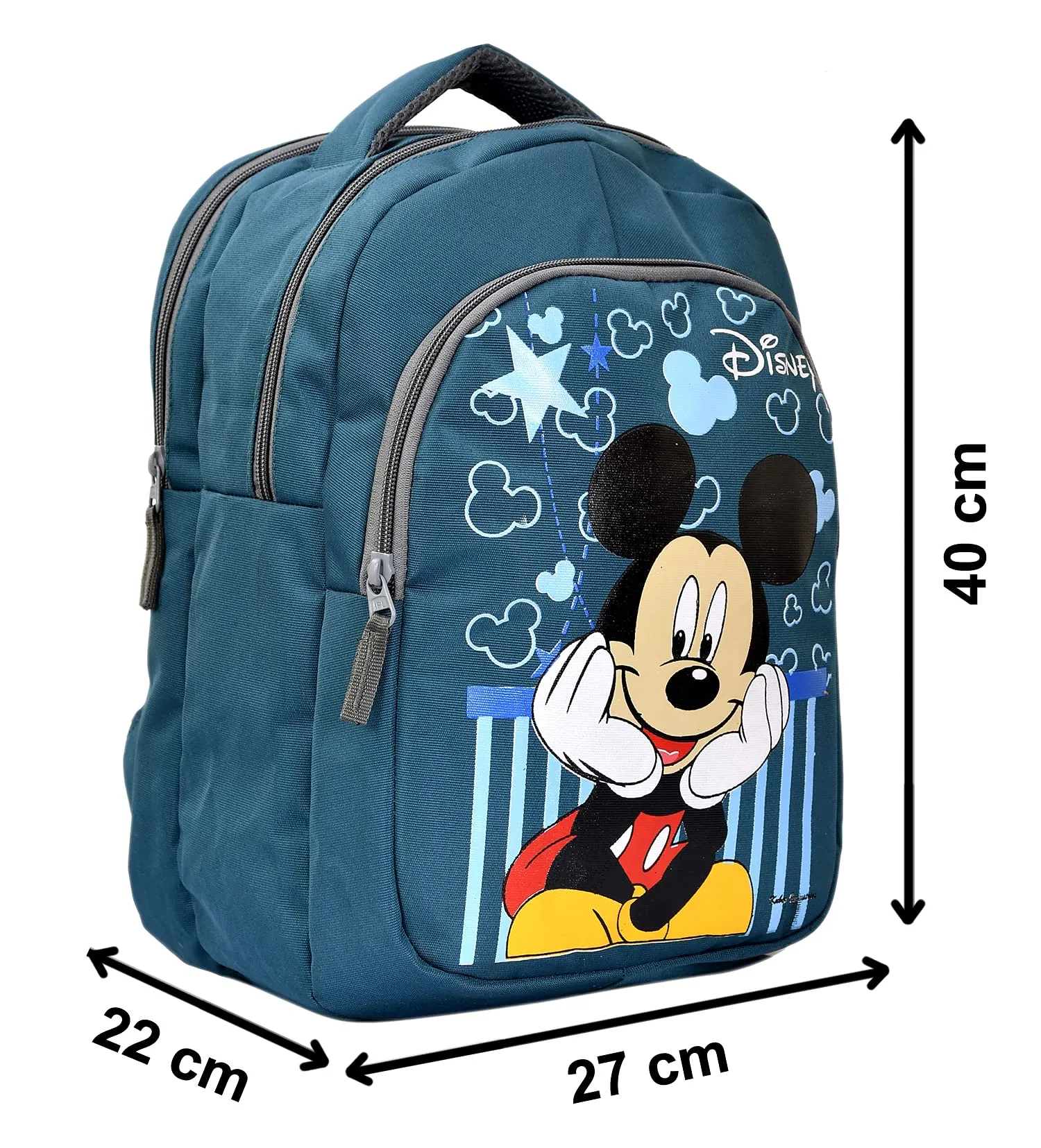 Kuber Industries Disney Mickey Mouse Printed Lightweight School Bookbag For Kids (Green)-HS_38_KUBMART21106, Pack of 1