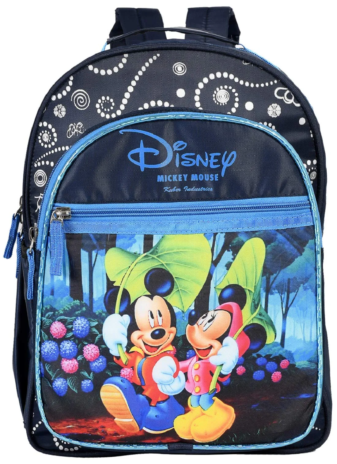 Kuber Industries Disney Print Unisex School Bag|Kids School Backpack|School Bag For Girls, Boys|Disney Mickey Minnie Mouse|Pack of 2 (Small & Medium)|BLUE