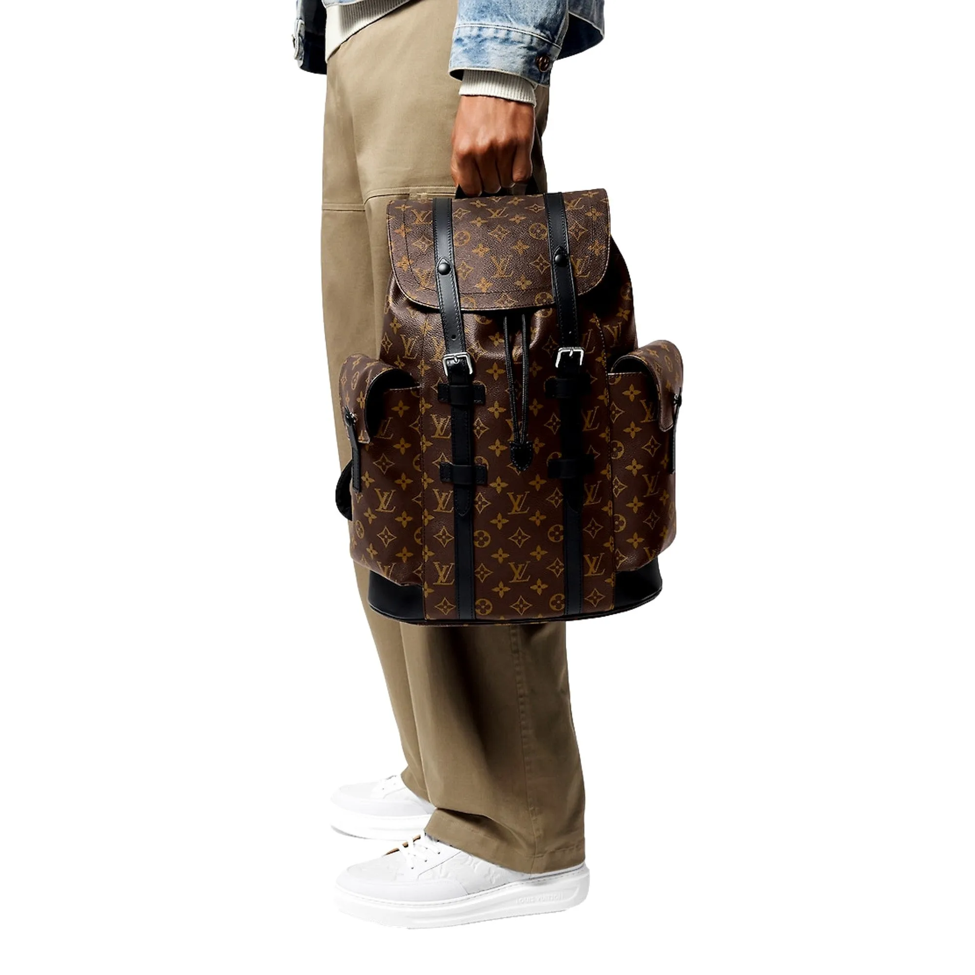 Louis Vuitton Christopher MM Monogram Macassar Canvas Backpack