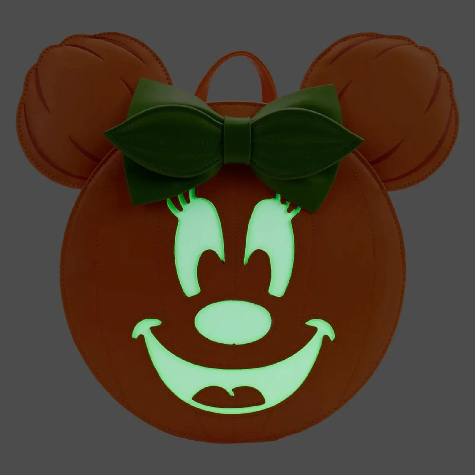 Loungefly Disney Glow Face Minnie Mouse Pumpkin Mini Backpack