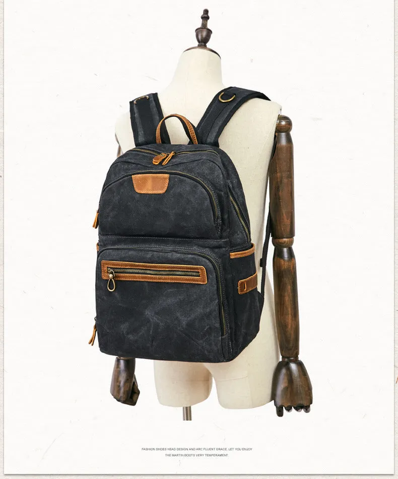 Men's Shoulder Retro Canvas Casual Travel Backpack