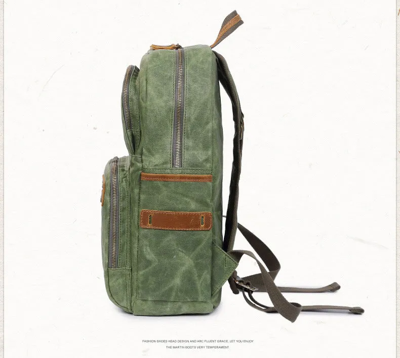 Men's Shoulder Retro Canvas Casual Travel Backpack