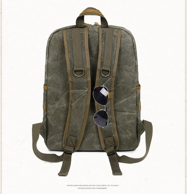 Men's Shoulder Retro Canvas Casual Travel Backpack