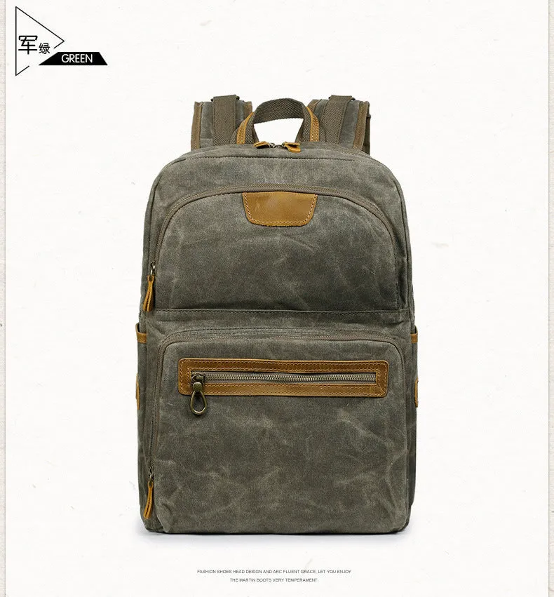 Men's Shoulder Retro Canvas Casual Travel Backpack