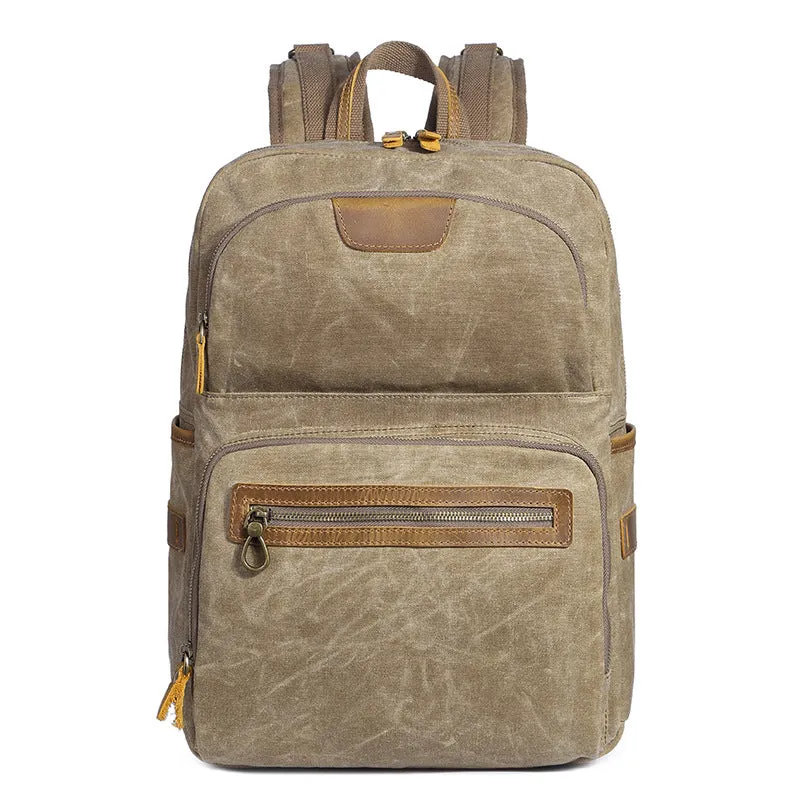 Men's Shoulder Retro Canvas Casual Travel Backpack