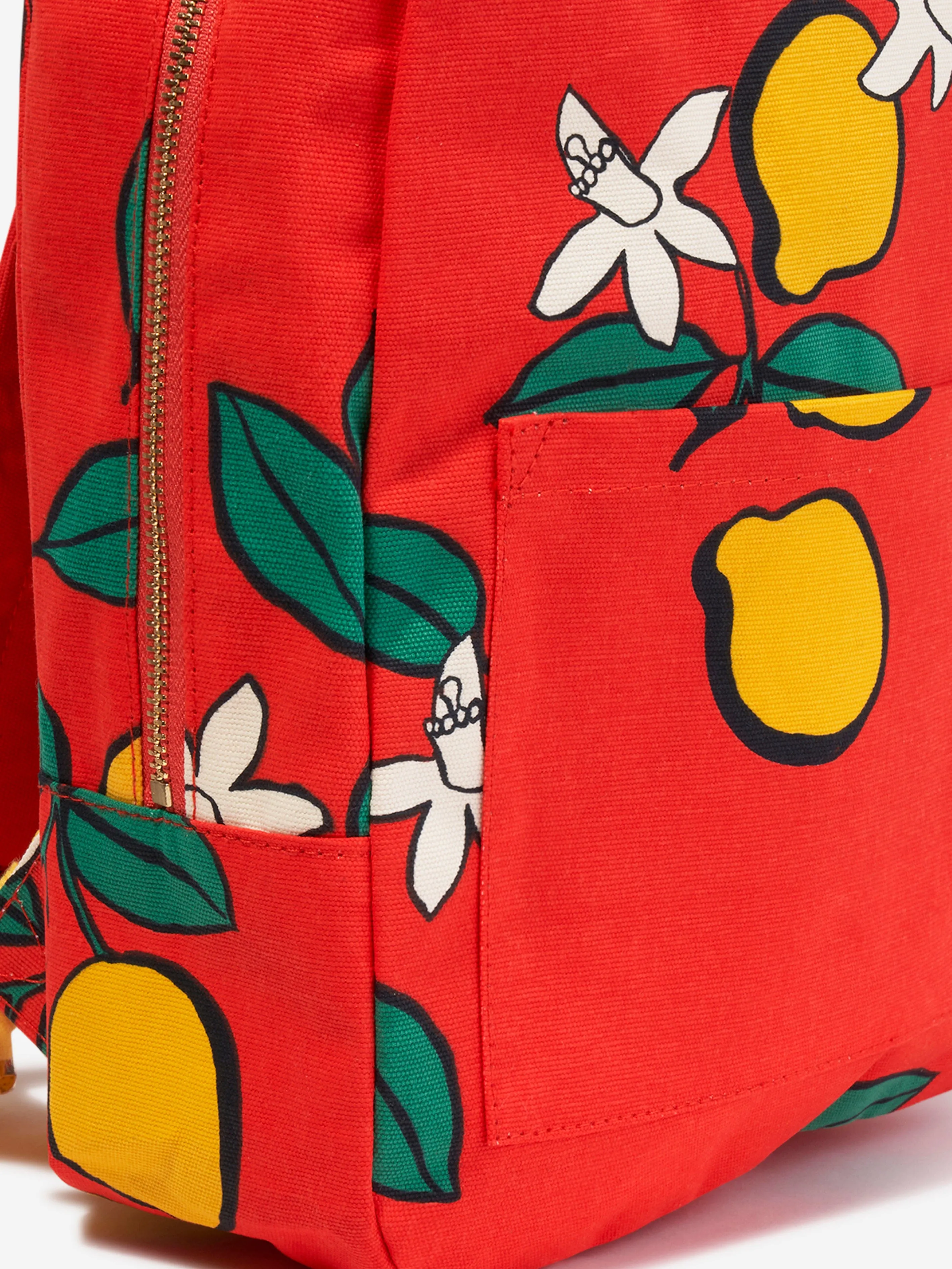 Mini Rodini Girls Lemons Backpack in Red