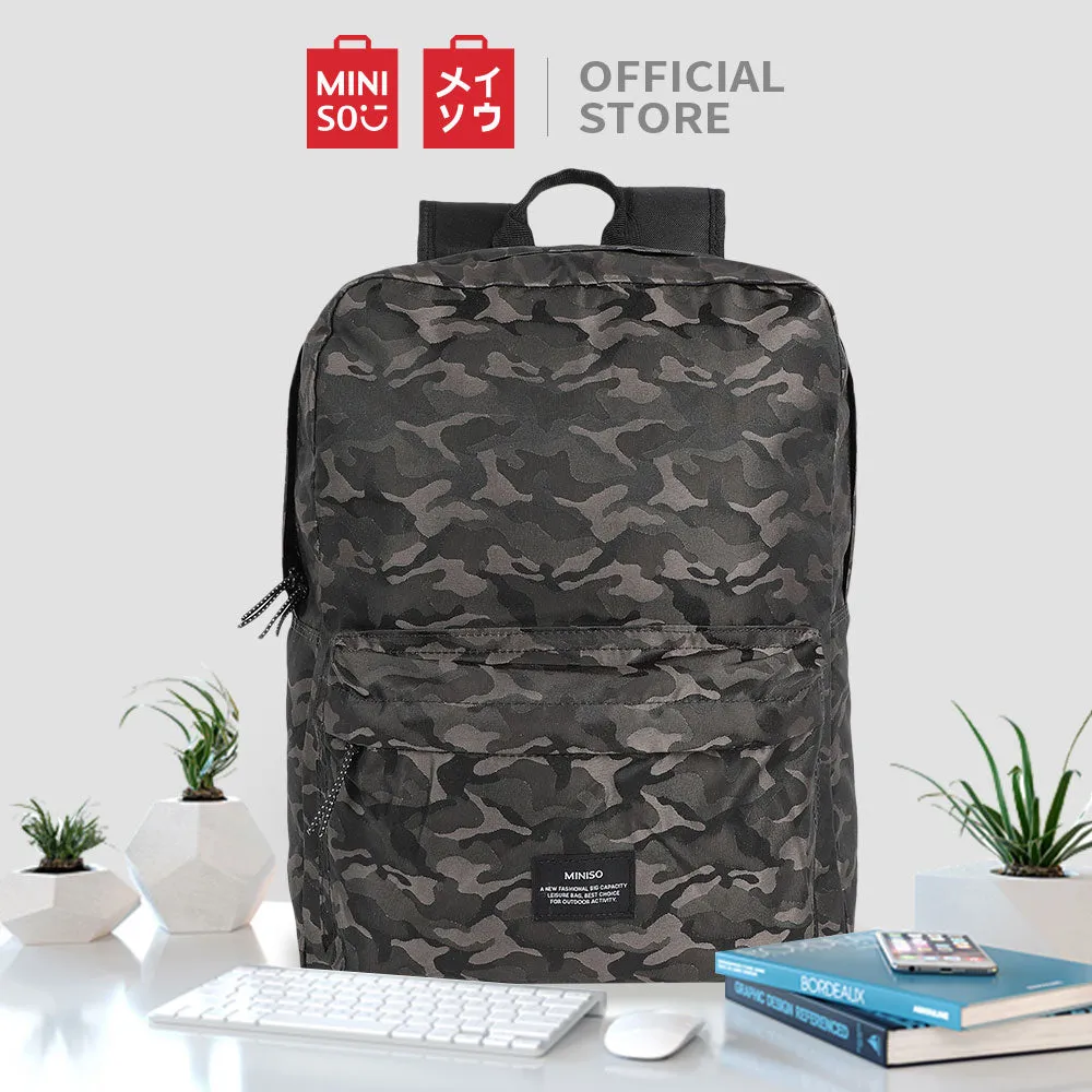 MINISO Camouflage Canvas Backpack (Green)