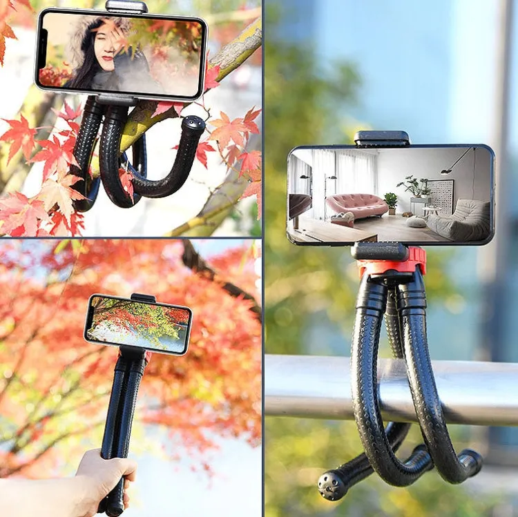 MZ305 Mini Octopus Flexible Tripod Holder with Ball Head for SLR Cameras, GoPro HERO10 Black / HERO9 Black / HERO8 Black /7 /6 /5 /5 Session /4 Session /4 /3  /3 /2 /1, DJI Osmo Action, Xiaoyi and Other Action Cameras, Cellphone, Size:30cmx5cm