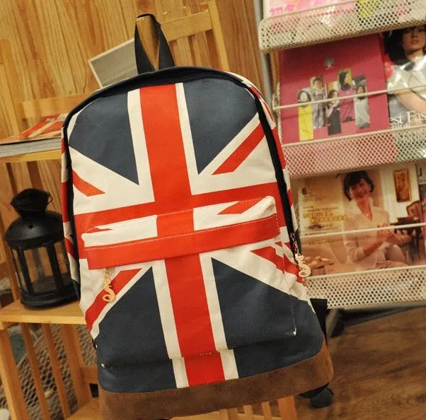 Olympic Games American US UK Flag Star-Spangled Banner Backpack Shool Bag Student bag