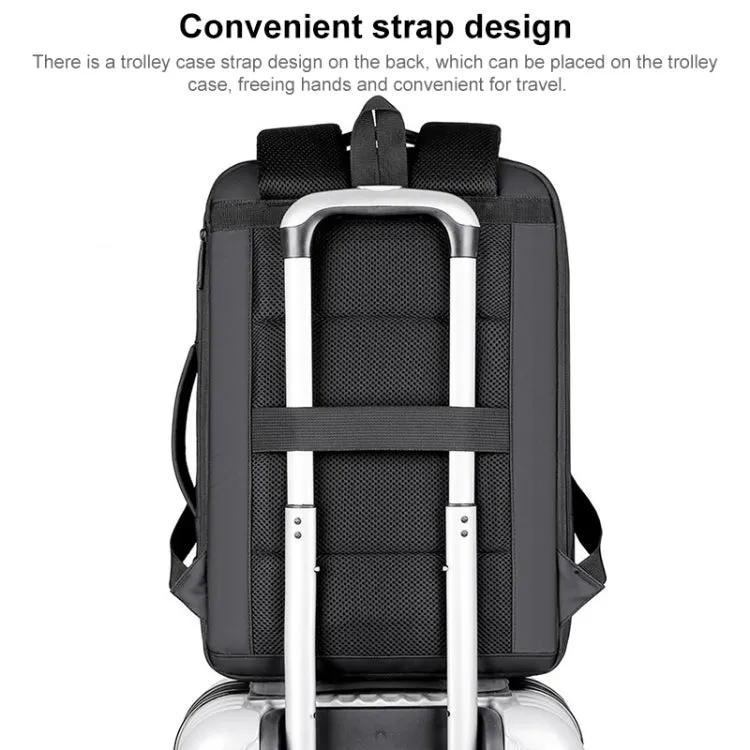 P990 15.6 inch Large Capacity Multifunctional Backpack with External USB Charging Port(Grey)