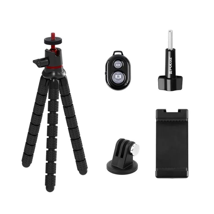 PULUZ Mini Octopus Flexible Tripod Holder with Remote Control for SLR Cameras, GoPro, Cellphone