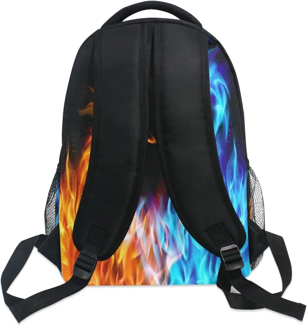 "Experience the Power of the Fire Dragon with the Ultimate Galactic Laptop Backpack - Stylish and Functional for Fashionable Teens and Scholars - Water-Repellent, Perfect for University, Travels, and Everyday Adventures!"