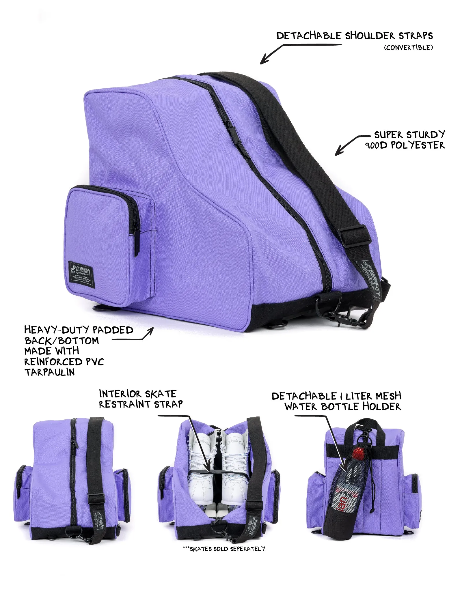 Roller Skate Backpack | Freewheelin' | Lavender